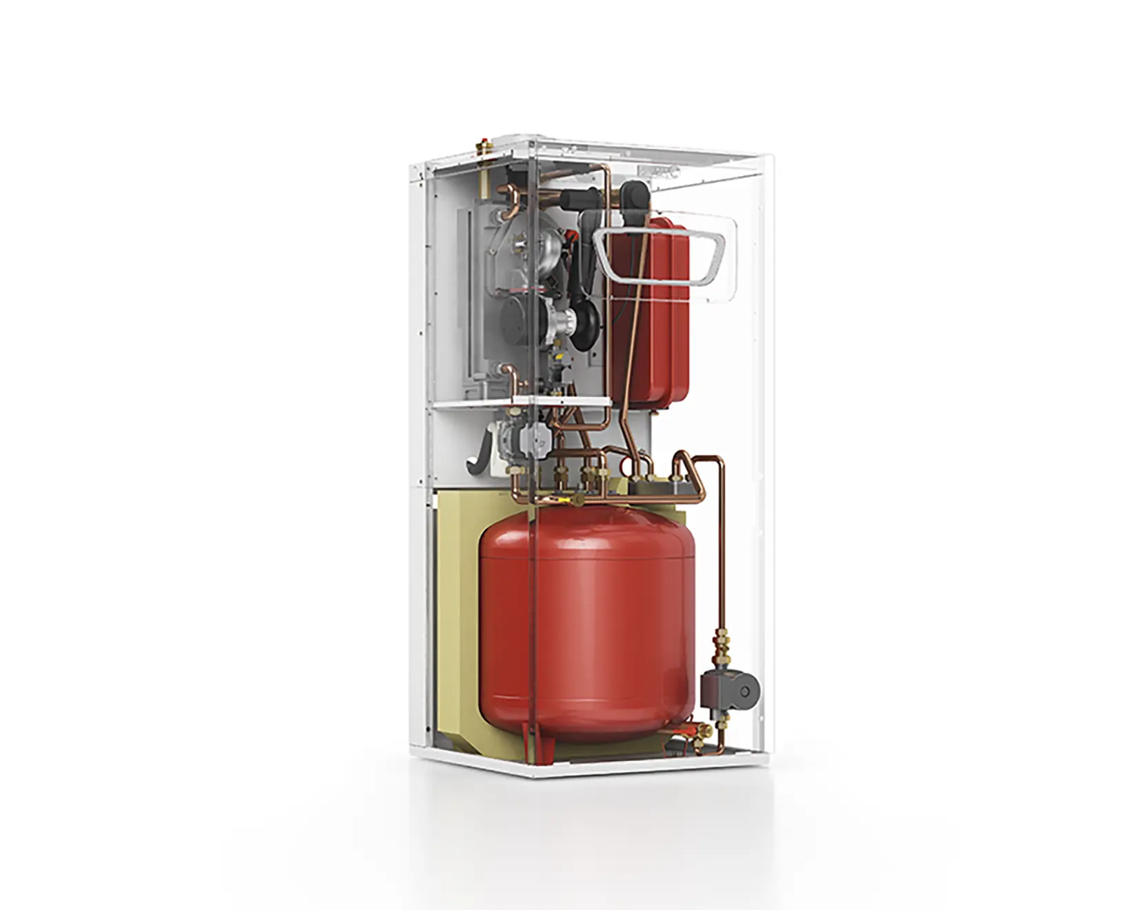 Piec gazowy stojący kondensacyjny BBK EVO Bretje - przekrój