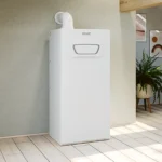 Piec gazowy stojący w pomieszczeniu Brotje BBK EVO