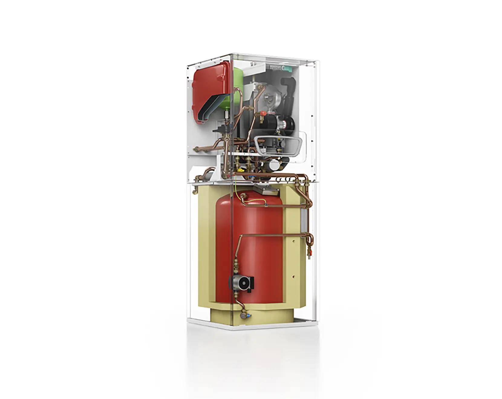 Przekrój kotła gazowego stojącego Broetje BBS Evo