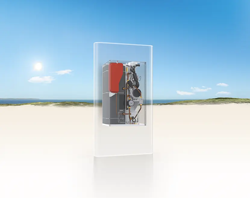 Przekrój kotła gazowego broetje WHBK