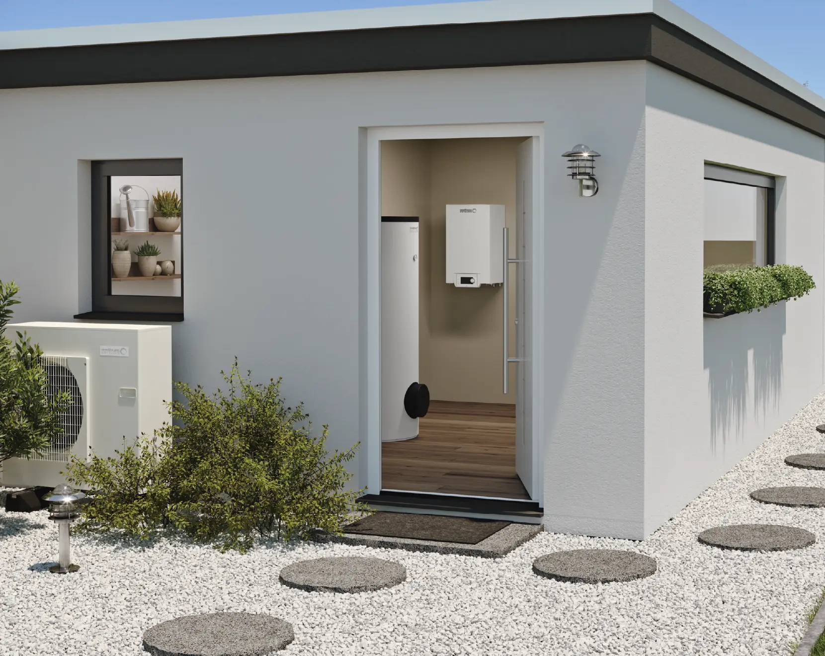 Pompa ciepła wisząca BLW Split C w kotłowni