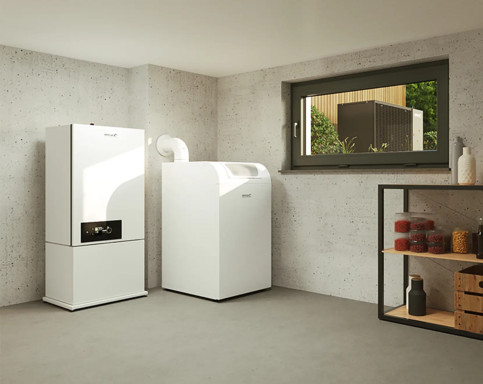 Kocioł kondensacyjny olejowy stojący Broetje BOB w kotłowni