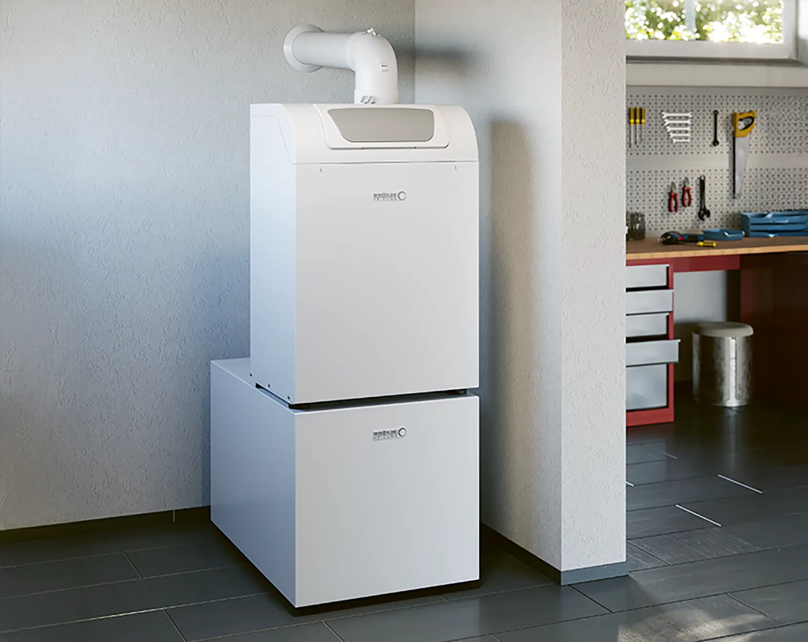 Kocioł gazowy Bretje BGB EVO 1-38i w domu