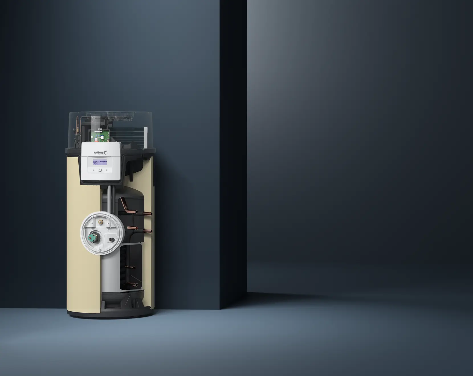 Pompa ciepła cwu Broetje BTW S przekrój wizualizacja