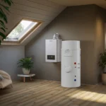 Pompa ciepła cwu Broetje BTW na poddaszu